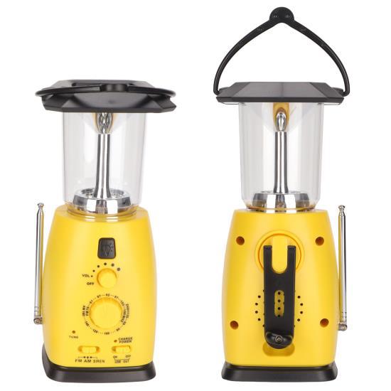 RD249 Hand Cranked Radio Rechargeable Handheld Multifunctional Power Solar Emergency Light Radio with Camping Light