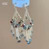 Retro Ethnic Crystal Tassel Earrings: Elegant Water Drop Design for Women