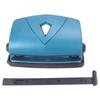 Hole Punch Small Plastic Adjustable Positioning Punching Machine for Stationery BindingBlue