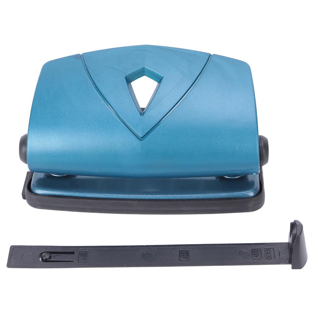 Hole Punch Small Plastic Adjustable Positioning Punching Machine for Stationery BindingBlue
