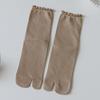 Split Toe Cotton Candy Color Female Two Finger Socks Hosiery Middle Tube Socks Two Toe Socks