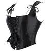 Womens Sexy Bustier Corset Top Eyelet Lace-up Floral Print Push Up Crop Tops Vintage Tank Top Party Clubwear Bodice