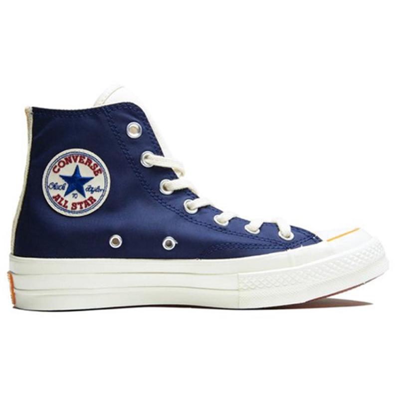 Footpatrol x Converse 1970s Comfortable and Minimalist High Top Espadrilles Unisex White and Blue