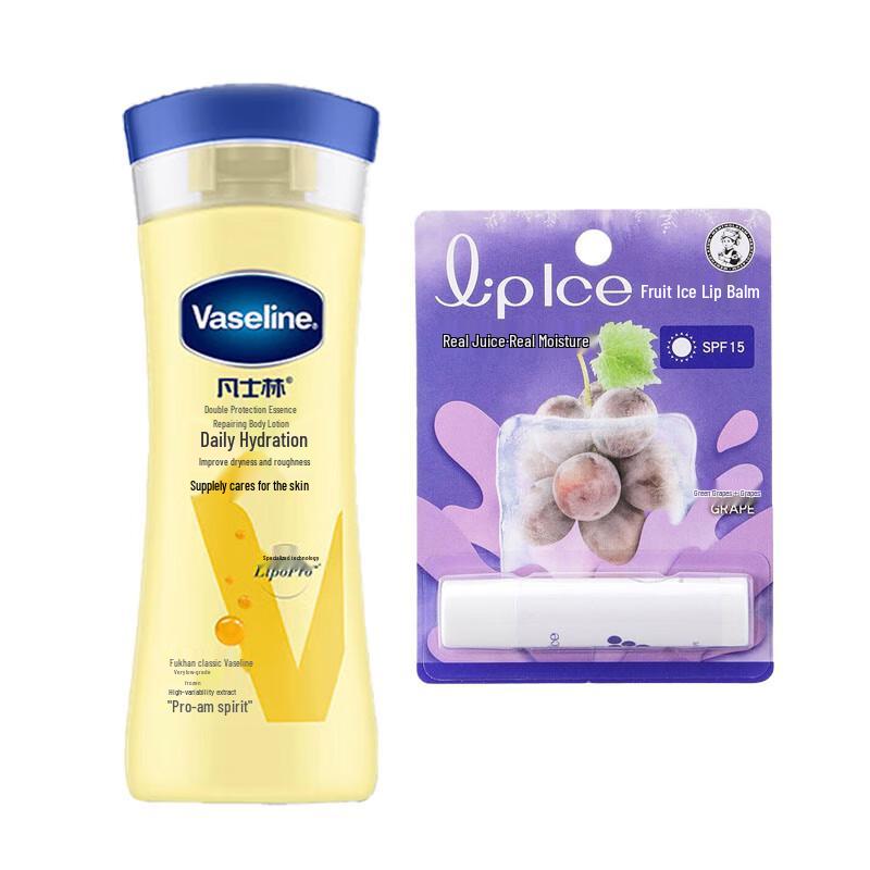 Vaseline Body Lotion & Mentholatum Lip Balm Duo