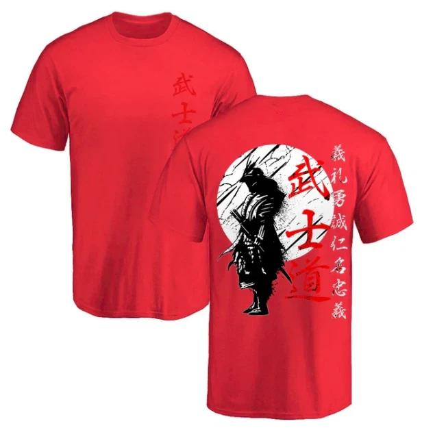 2025 Samurai Spirit Bushido Krieger T-Shirts für Männer Japanischer Stil Rückendruck High-End Luxus ist für Männer und Frauen Top Y2k