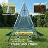 5-in-1 Swing Set with Slide Height-Adjustable Swing Frame with Nest Swing 382x196x203 cm Multicolor