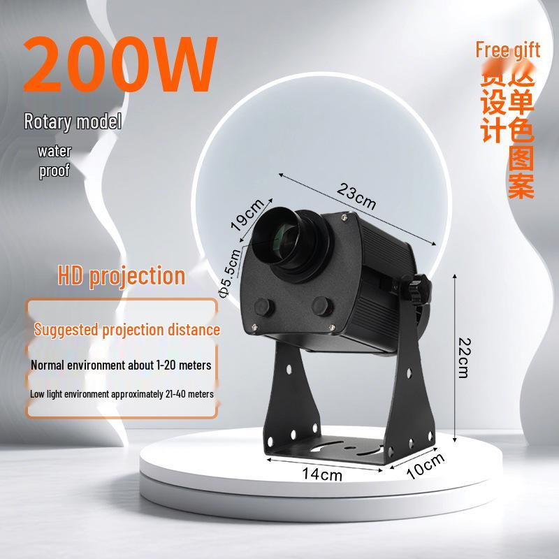 Waterproof Outdoor Logo & Text Projector Light for Shop Facades & Walls
