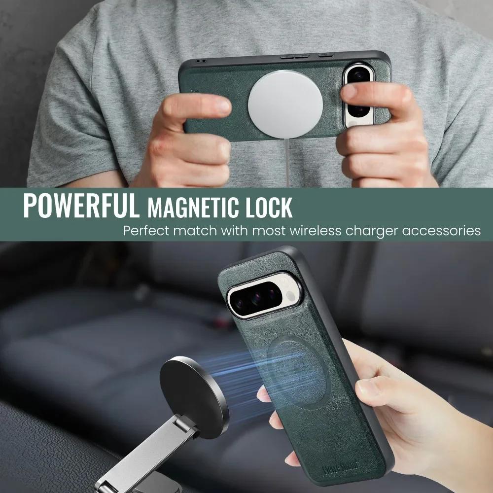 Portafoglio in Pelle 2 in 1 Staccabile per Google Pixel 9 8 7 9A 8A 7A XL Pro Custodia per Telefono Porta Carte per Copertura Magnetica Magsafe