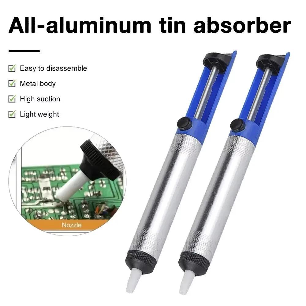 2/1pc Aluminum Metal Desoldering Pump Suction Tin Gun Soldering Sucker Pen Removal Vacuum Desoldering Pump Tool