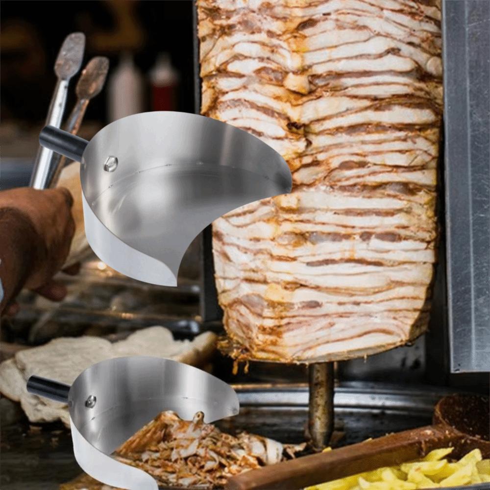 Pala Kebab Doner in Acciaio Inossidabile Portatile Teglia per Girarrosto Pala Barbecue Esterno