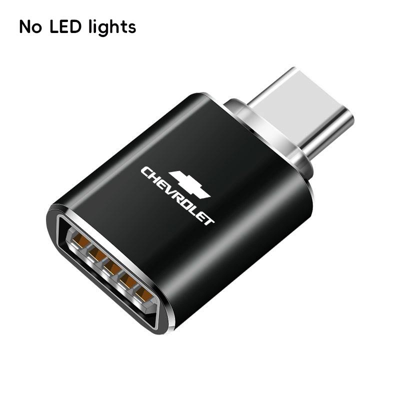Adaptateur de câble de données USB vers Type-C Port haute vitesse Accessoires pour Chevrolet Corvette Montana TrailBlazer Silverado Traverse Camaro