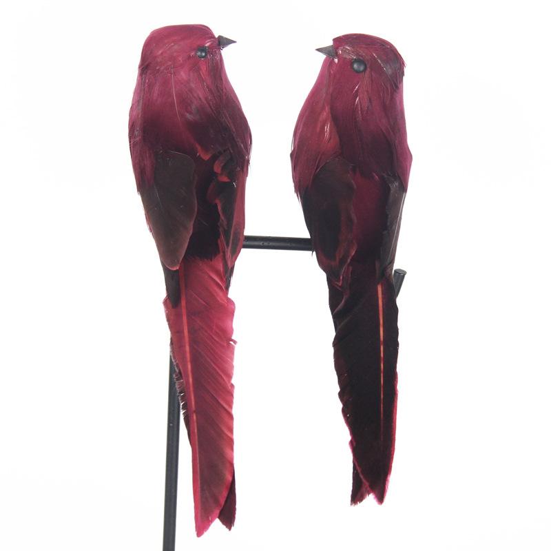 Artificial Simulation Feather Birds Models Fake Foam Animal Wedding Home Garden Figurine Ornament Miniature Decoration