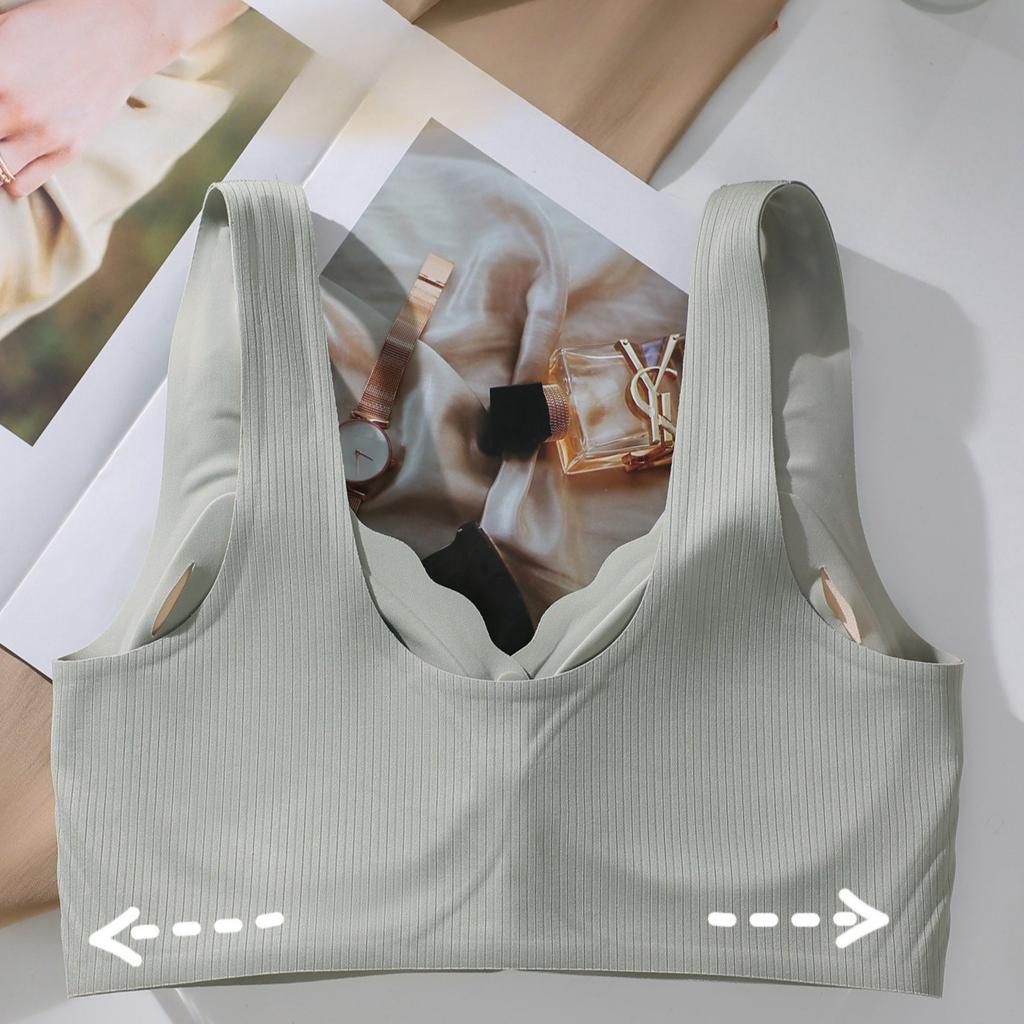 Breathable Front Buckle Seamless Underwear Thin Style Large Chest Small Plus Size Middle-aged and Elderly Women Comfortable No Ring Nursing BraBra