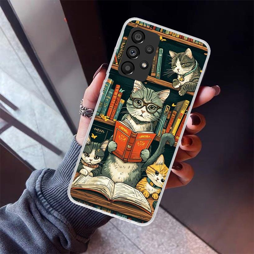 Read Books illustration Reading Phone Case For Samsung Galaxy A17 A16 A15 A14 A13 A57 A56 A55 A54 A53 A37 A36 A35 A34 A33 A26 A2