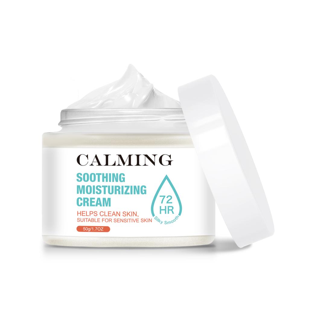 Soothing Moisturizer 50G Redness Relief and Sensitive Skin Repair Cream Barrier Strengthening Hydrating Serum Cream 0.05M Jar for All Skin Types