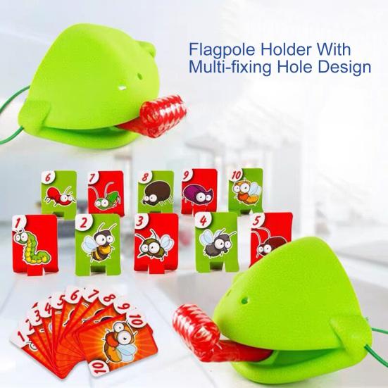 1 Set Chameleon Tongue Shoot Game 6 Players Game Night Family Party Interactive Sticking-Out Tongue Frog Board Game Educational Toy