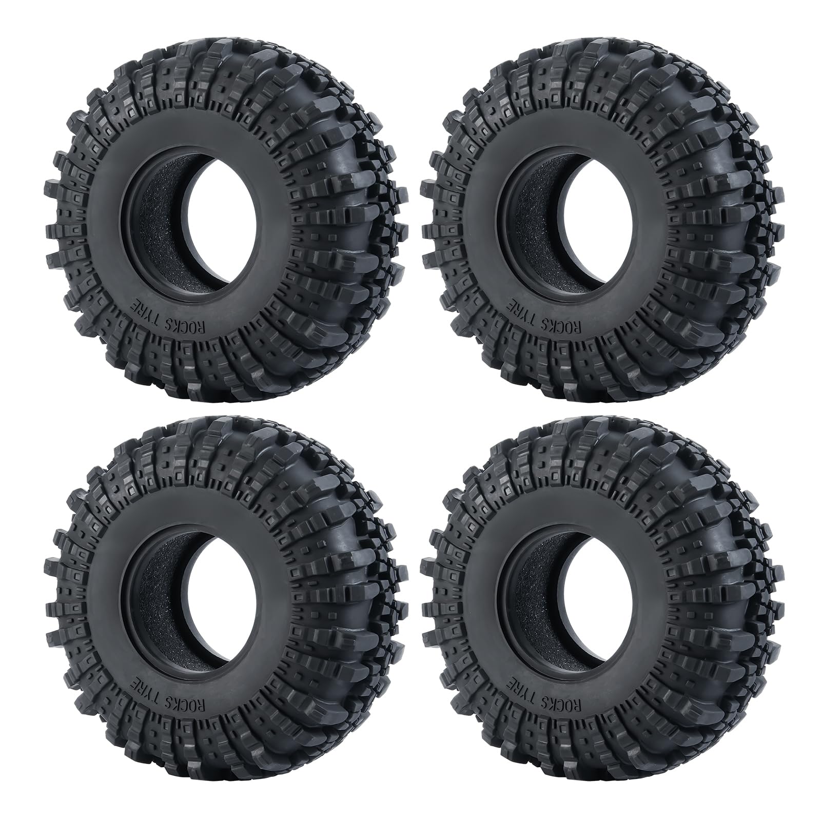 

TRZX 2.2 Rubber Tires, 137mm, for 1/10 Scale Axial SCX10 90047, TRX4 Wraith 90053 90048, RBX10 AXI03005 RC Crawler Cars (4 Pieces)
