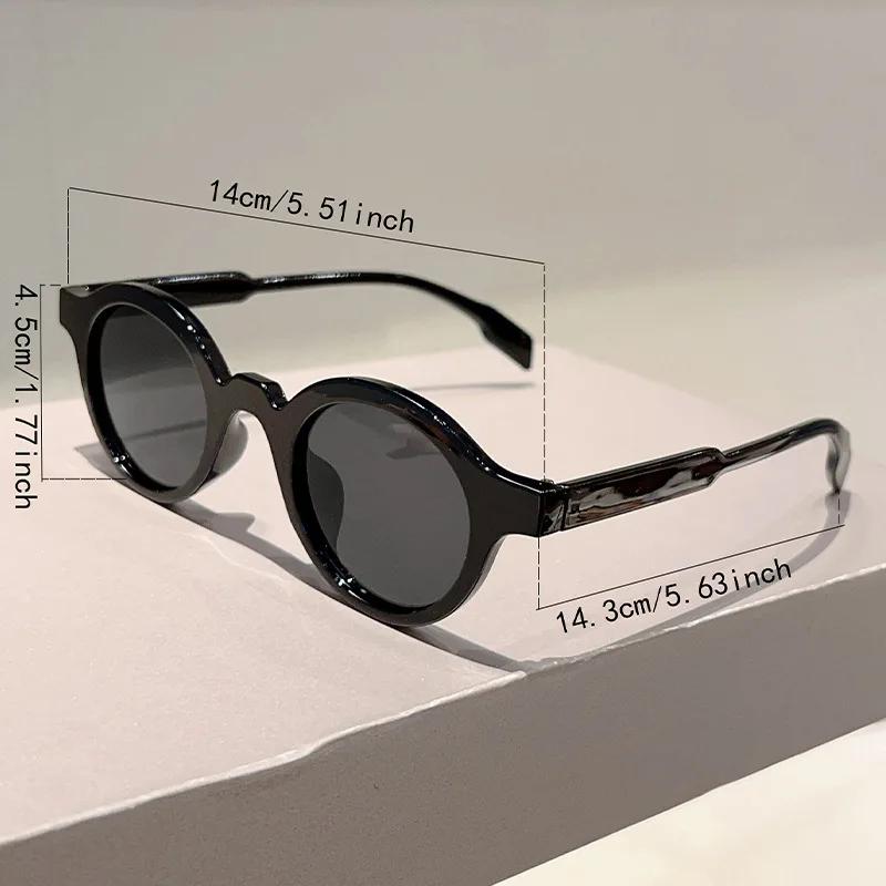 Fashionable And Trendy Sun Protection Circular Small Frame Multi-Color Sunglasses New Retro Travel Driving Uv Resistant Glasses