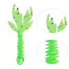 AR37 80mm 2.3g Fishing Soft Worm Bait Artificial Leaf Tail Simulation Lure Accessory2# Green