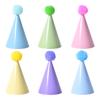 Lightweight Pet Celebration Hat for Dog and Small Pet, Paper Birthday Party Cap with Furry Balls for Photography Dressingup