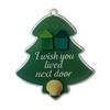 Christmas Pendant Xmas Tree Stocking Shape 2D Acrylic Seaside Festive Decoration with Lanyard Beach House Holiday Decor