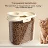 2L Airtight Dog Food Storage Container Transparent Dust-proof Anti-moisture Grain Dispenser Large Capacity Puppy Barn Bunny Use