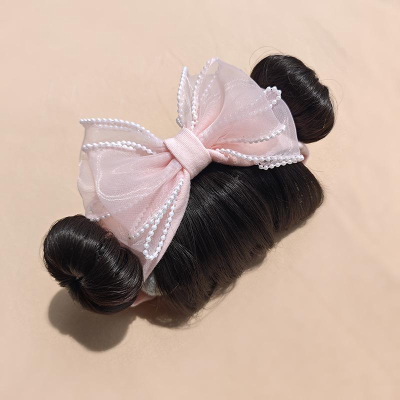 1Pcs Cute Bow Baby Girl Wig Hat Hairpiece Christmas Newborn Children Kids Girls Cosplay Headbands Year Hair Accessories
