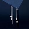 S925 Sterling Silver Shell Pearl Tassel Earrings: Trendy, High-End, Versatile, Anti-Lost, Long, Slimming Fashion for Women 2026.
