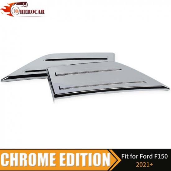 Chrome Front Bumper Corner Decor Cover Trim For Ford F150 -2025 Accessories