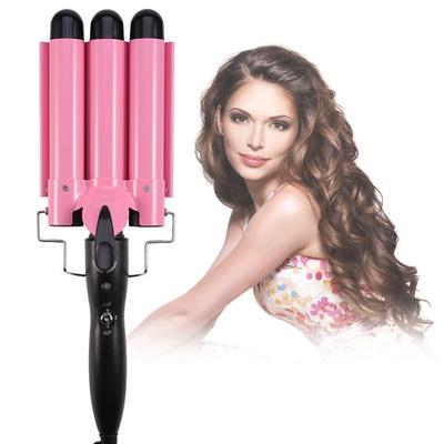 3 Curling Iron - 32mm Portable Hair Curling Iron with Temperature Adjustable Triple Barrels for Quick Heat-Up and Styling