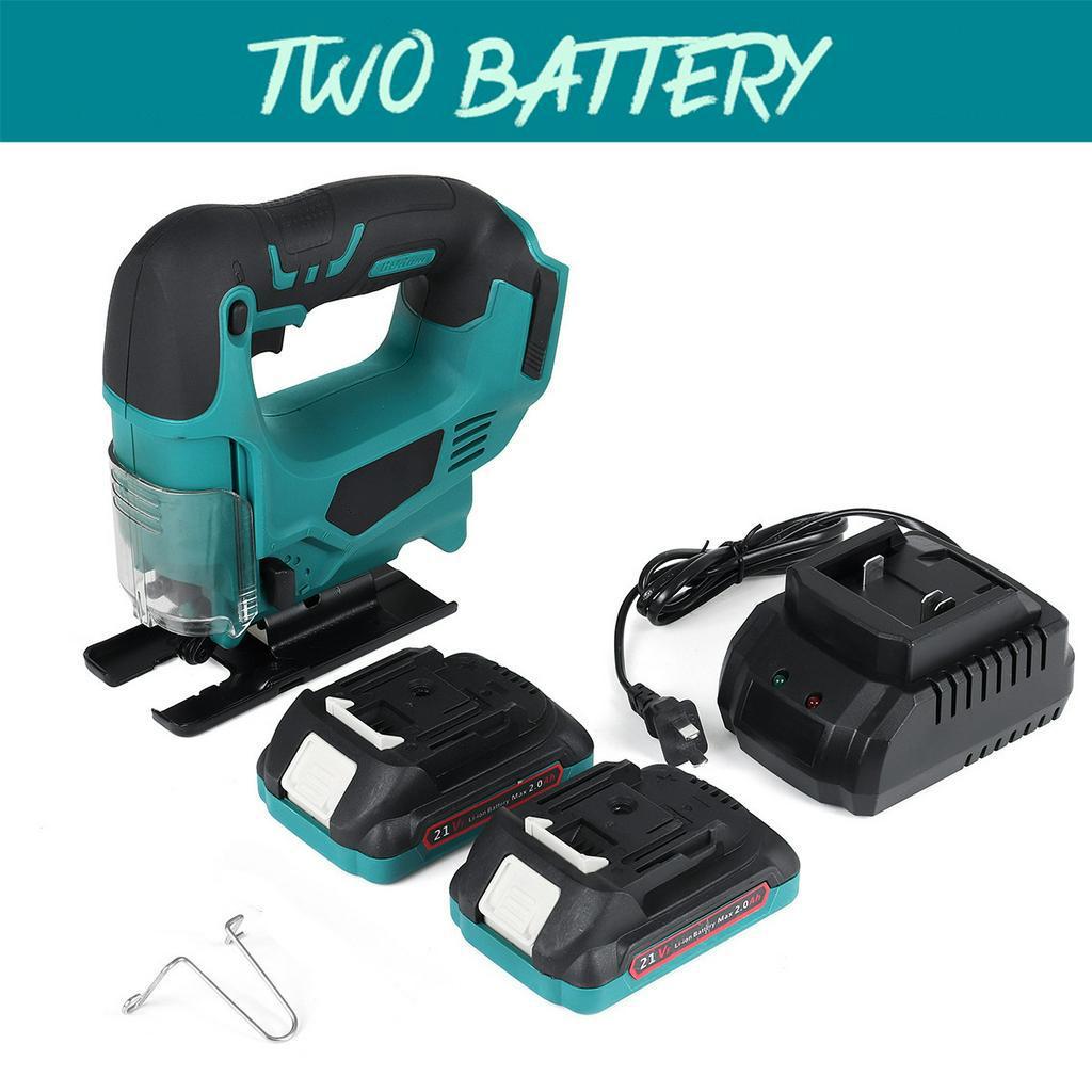 900W 21VF Cordless Jig Saw Electric Jigsaw Metal Blade with Batteries Metal Woodworking Portable Power Tool 4 Adjustable Angles
