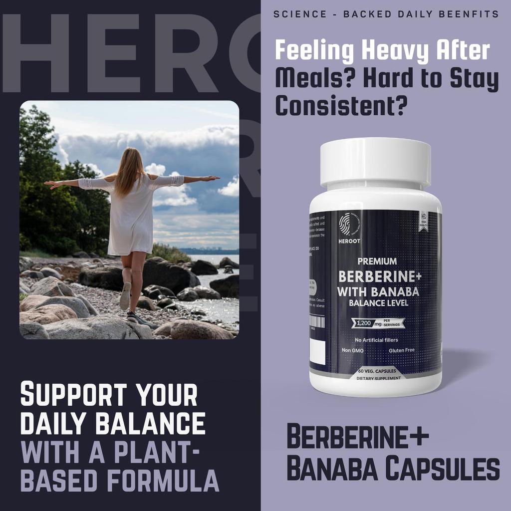 Berberine with Banaba Extract 60 Capsules | Dietary Supplement