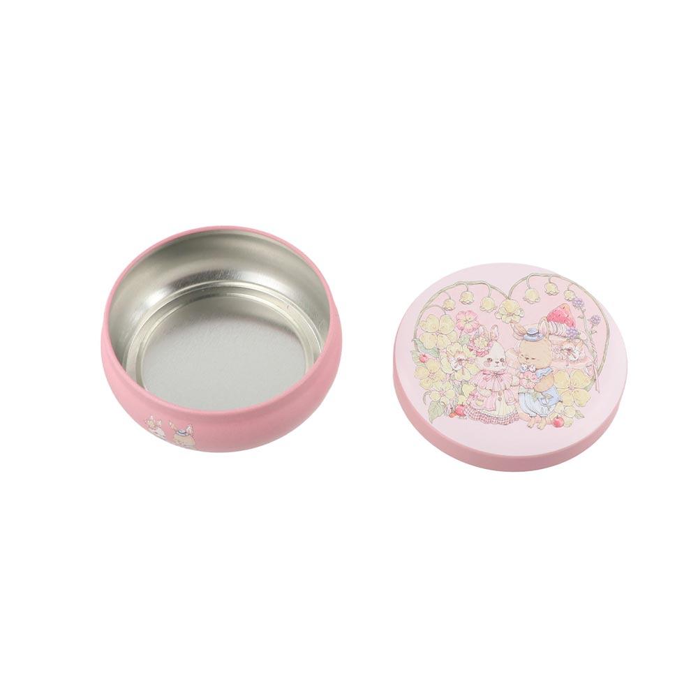 Round Candy Box Three-dimensional Pattern Biscuit Storage Box Earphone Container Tin Box  Wedding