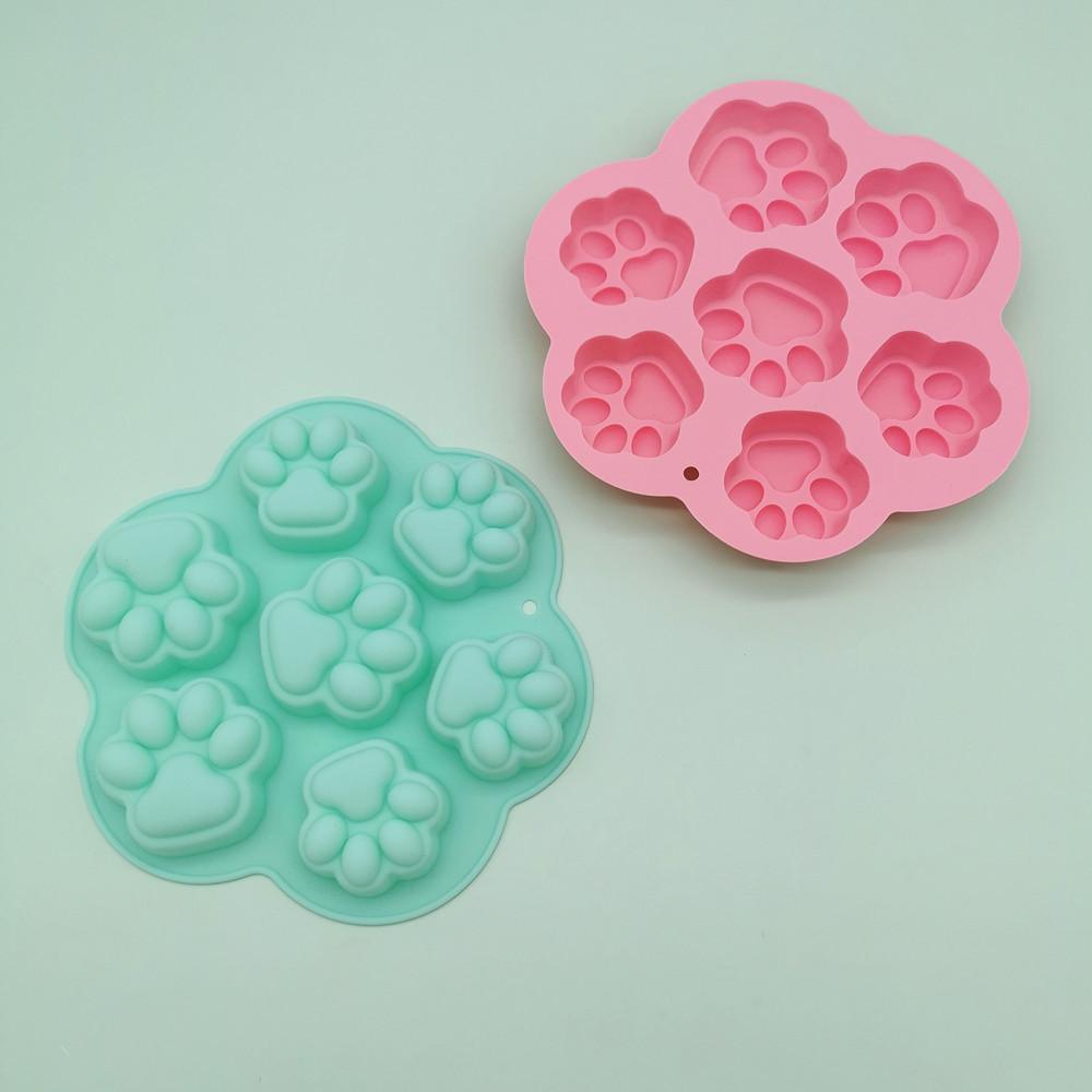 7-link Cat Paw Silicone Mold, Cake Mold, Dog Paw Drip Mold, Candle Aromatherapy Mold, Plaster Tools, Jelly Molds