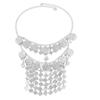 Ethnic Style Belly Dance Face Veil Coin Bell Masquerade Mask Luxury Dance Mask  Girl