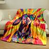 Colorful Dachshund with Sunglasses print blanket soft and cozy perfect for the living room bed sofa or a nap,gift