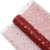 Flower Wrapped Gauze Even Mesh Design with Shiny Star Cuttable DIY Craft Convenient Floral Gift Wrapping Gauze