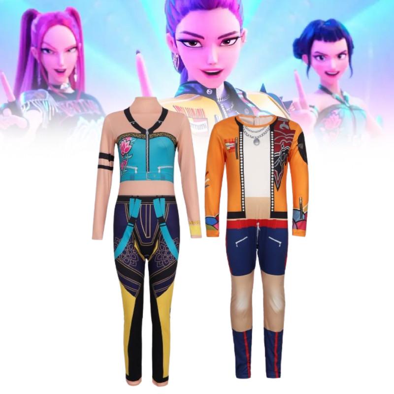 Demon Kpop Hunters Zoey Rumi Cosplay Jumpsuit Costume Performance Halloween