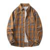 Men Loose Plaid Turn Down Collar Long Sleeve Casual Shirt Outerwear