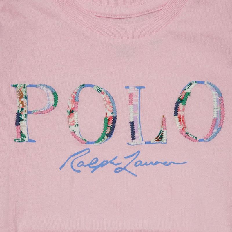 Polo Ralph Lauren Logo Crew Neck Short Sleeve T-Shirt Kids tops Pink 313965131-001