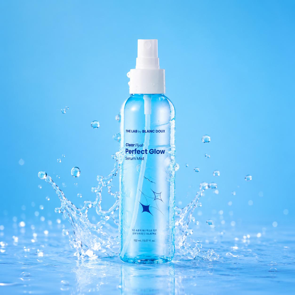 The Lab by Blanc Doux Clear Hyal Dewy Glow Serum Mist 150ml – Hydrating Hyaluronic Acid Facial Mist for Radiant Skin