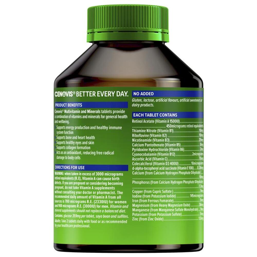 CENOVIS Multivitamin & Minerals 200 Tablets 2ea