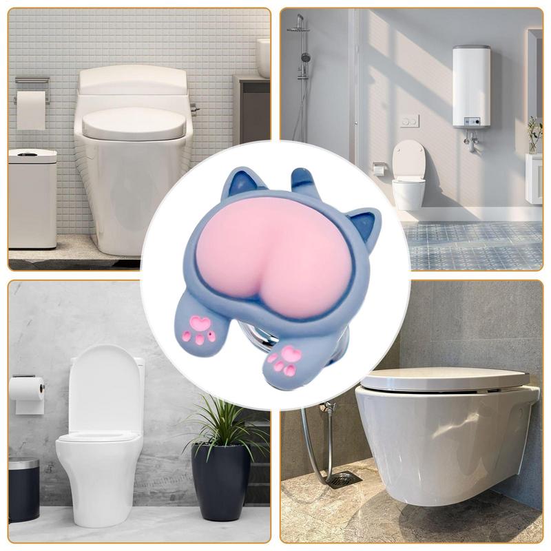 Universal Toilet Button Pusher Animal Butt Button Pusher Home Tool Cute Replacement Parts Press Helper Toilet Accessories