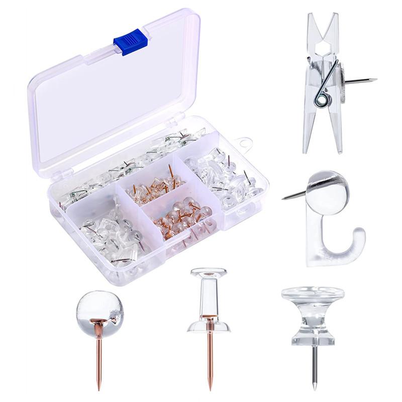Multifunctional Creative Push Pin Clips Set Decorative Cork Board Map Photo Thumbtacks Combination Kit Office School Supplies