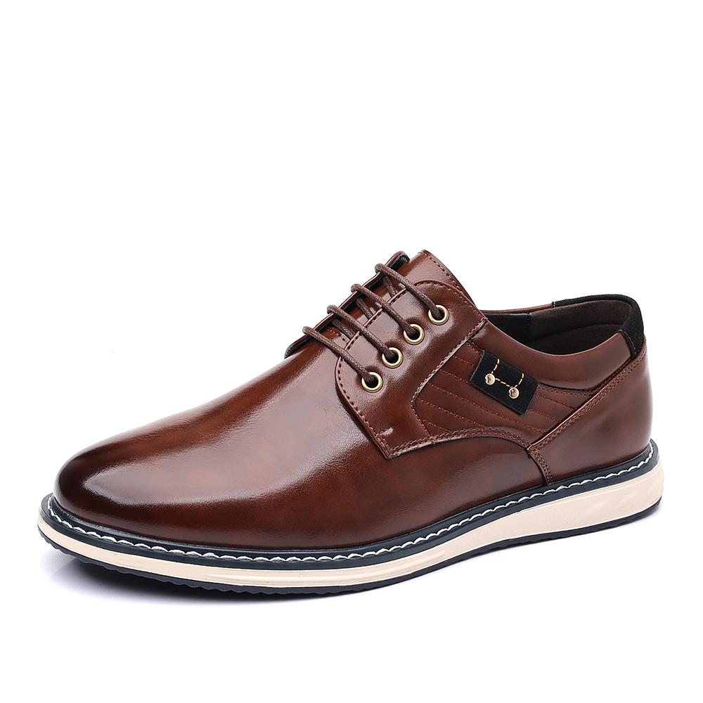 

Fashion Professional Dress Shoes Men Fashion Leather Oxford Shoes Classic Sneakers New Arrival Man Casual Footwear Business Formal Shoes 50 коричневый