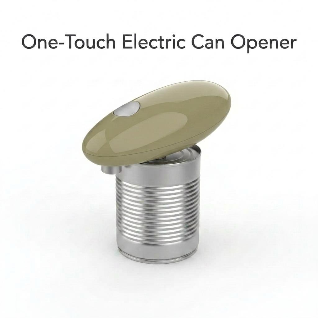 Electric Cordless Rechargeable Automatic Can Opener One-Touch Operation Eco-Friendly CE Certified ABS+Stainless Steel Safe