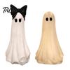 Cute Resin Ghost Figures Ornament, Matte Finish Desktop Figurine, Decorative Modern Ornaments Halloween Statue for Home Living Room Entrance Tabletop