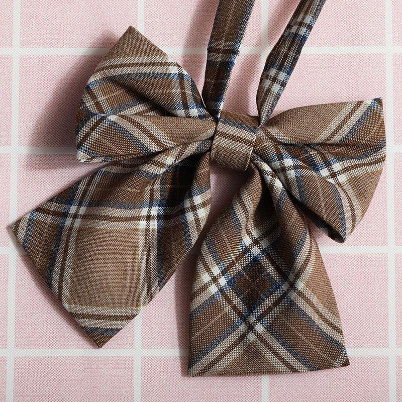 Jk Japanese Plaid Korean Version Of Collar Flower Graduate Female Collar Flower College Wind Streamer Jk Bow Shirt Accessories Sailor Suit