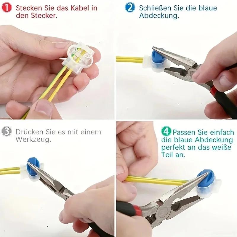 100-10pcs Cable Connector for Robotic Lawnmower Terminal 3 pin Electrical IDC 314 Wire Connectors Robotic Lawn Mower Connectors