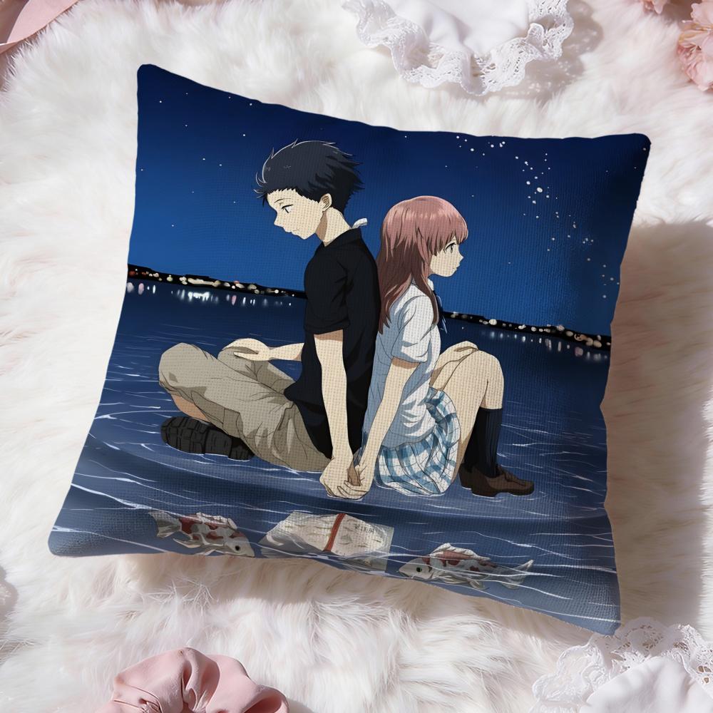 K-koe no K-KatachiS Cushion Cover Premium Comfort Reversible Pillow Cove -Two in One Design for Any Room & Car Interior